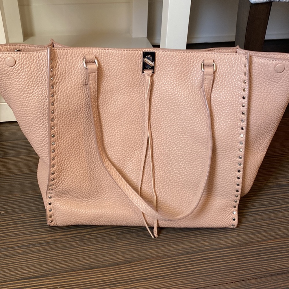 Rebecca Minkoff Darren Studded Tote - Doe (Pink/Neutral) Pebbled Leather
